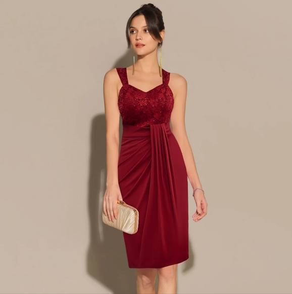 Red sequin Grace Karin size xl dress - Picture 1 of 4
